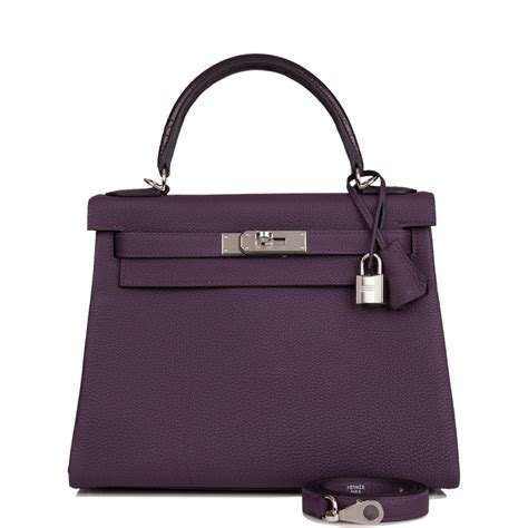 hermes kelly raisin|Hermes Kelly 28 Raisin Togo/Prunoir Alligator Touch Palladium .